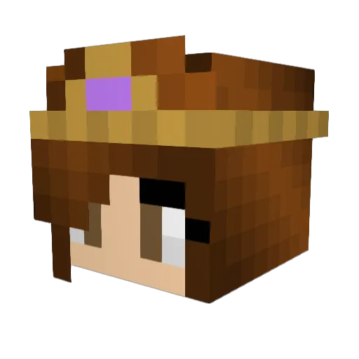 mezzamez Minecraft avatar head, 3D render