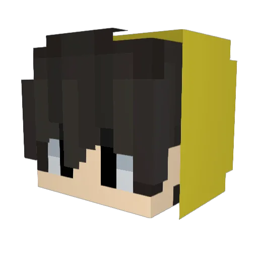 mezzkath Minecraft avatar head, 3D render
