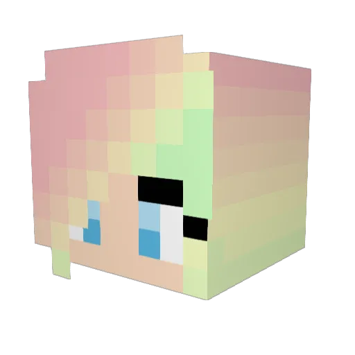mezzy2010 Minecraft avatar head, 3D render