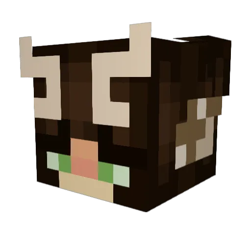 mezzypez Minecraft avatar head, 3D render