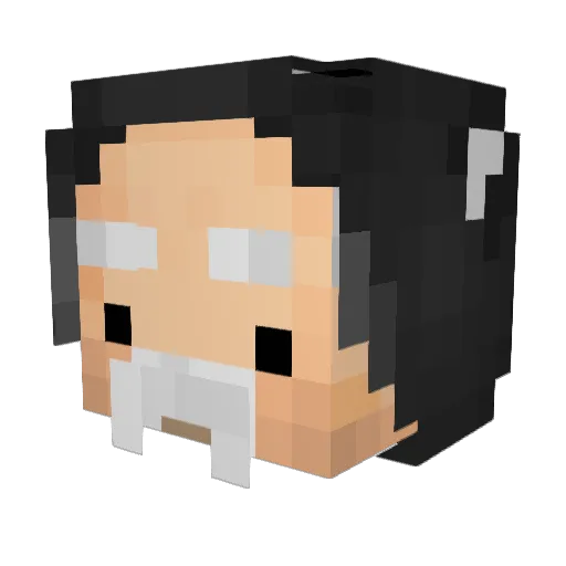 mf125x Minecraft avatar head, 3D render