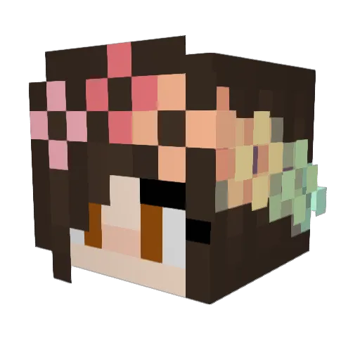 mfCrow Minecraft avatar head, 3D render