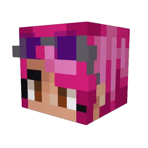 mfTaz Minecraft avatar head, 3D render