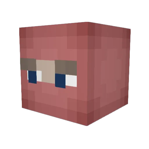 mfer33 Minecraft avatar head, 3D render