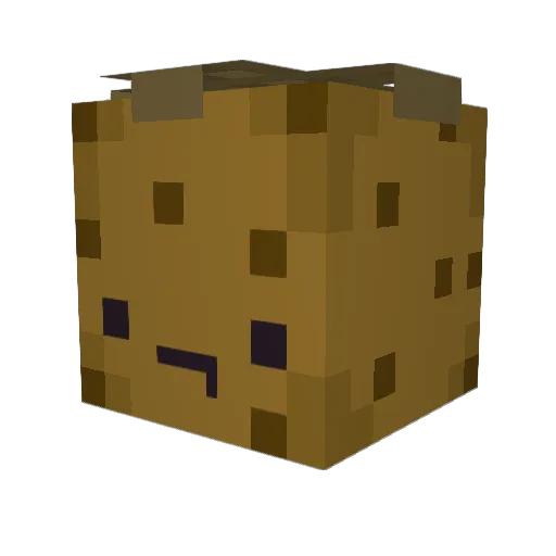 mfg_cookie Minecraft avatar head, 3D render
