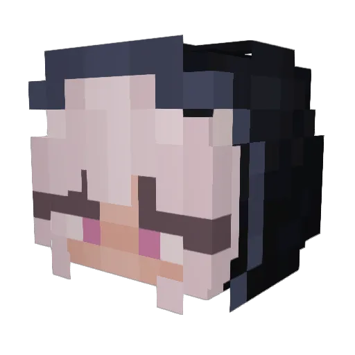 mflissa Minecraft avatar head, 3D render