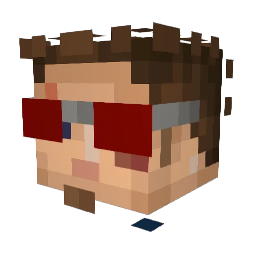 mfnick Minecraft avatar head, 3D render