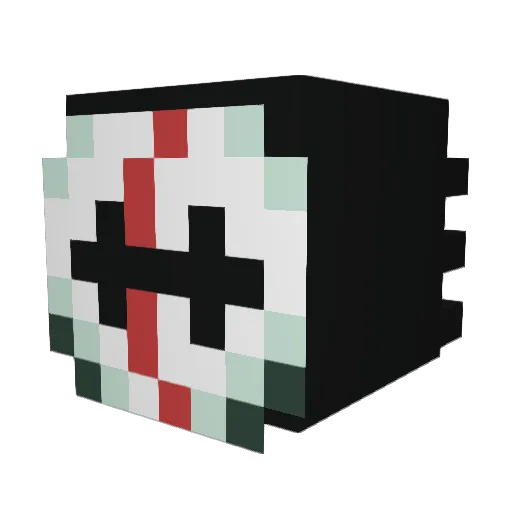 mftoon Minecraft avatar head, 3D render