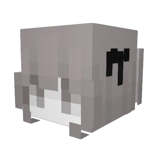 mfves Minecraft avatar head, 3D render