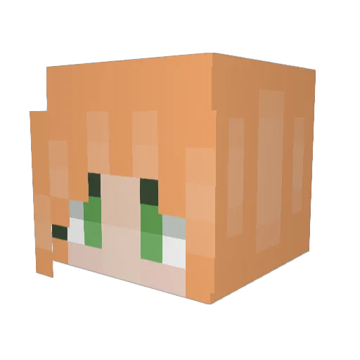 mg030 Minecraft avatar head, 3D render