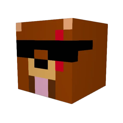 mg2207 Minecraft avatar head, 3D render