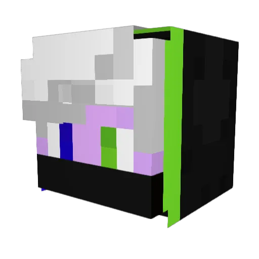 mg_422 Minecraft avatar head, 3D render