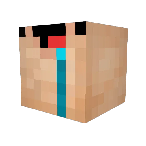 mggFun Minecraft avatar head, 3D render