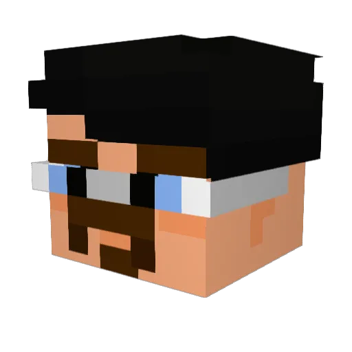 mghael Minecraft avatar head, 3D render