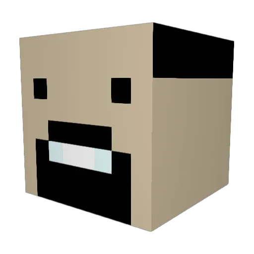 mghjbn Minecraft avatar head, 3D render
