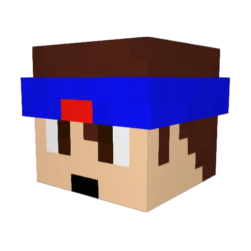 mgkraft Minecraft avatar head, 3D render