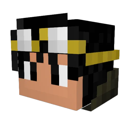 mgnero Minecraft avatar head, 3D render