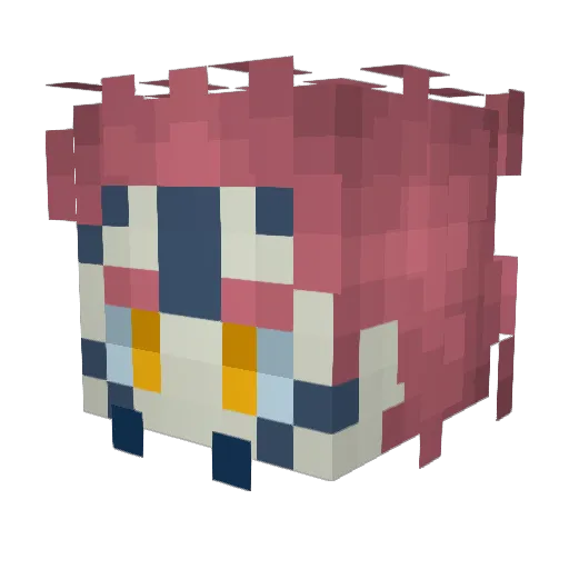 mgoamy Minecraft avatar head, 3D render