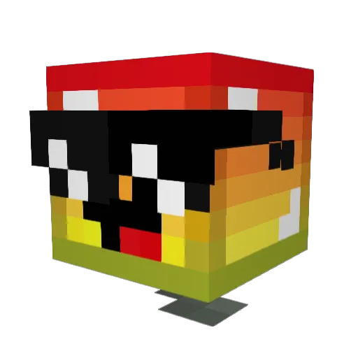 mgp_birdman Minecraft avatar head, 3D render