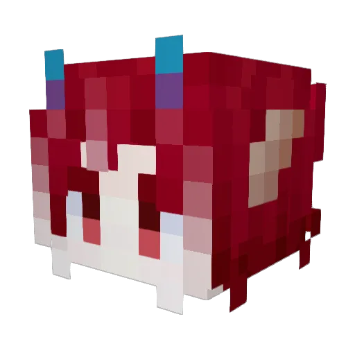 mgwx Minecraft avatar head, 3D render