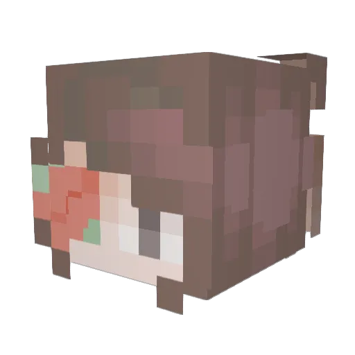 mh00 Minecraft avatar head, 3D render