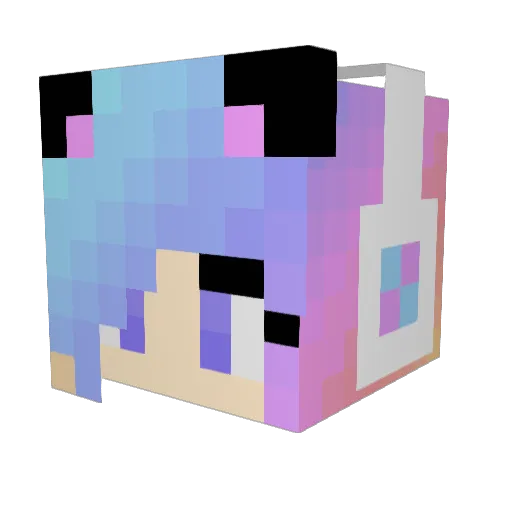 mh200928 Minecraft avatar head, 3D render