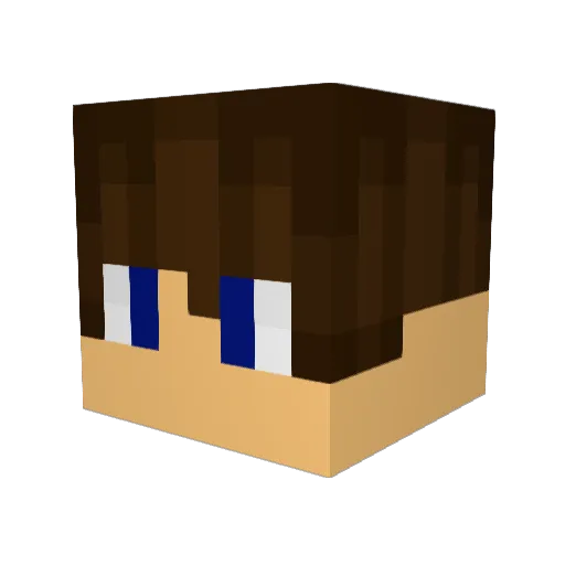 mh7865 Minecraft avatar head, 3D render