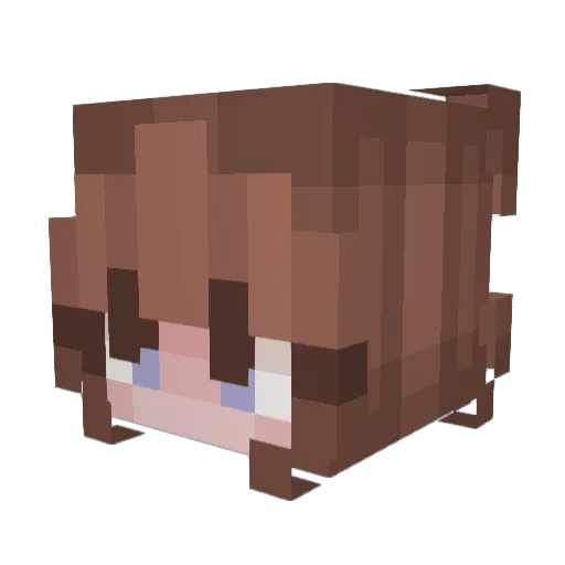 mhielat Minecraft avatar head, 3D render