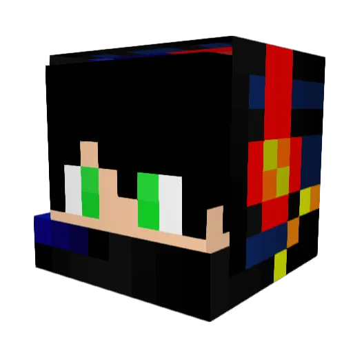 mhillard Minecraft avatar head, 3D render