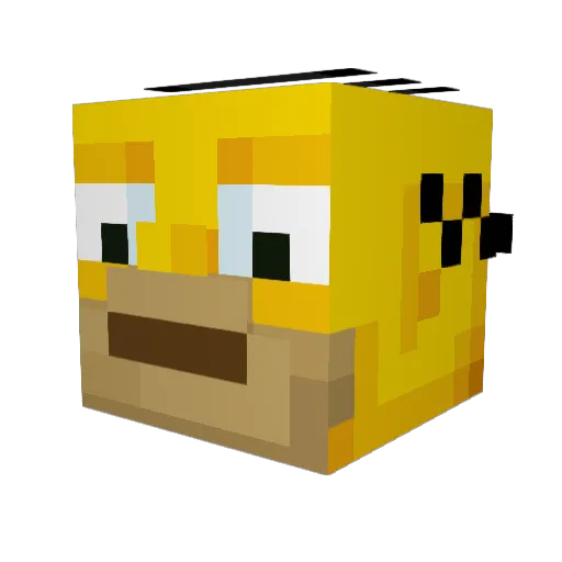 mhm7 Minecraft avatar head, 3D render