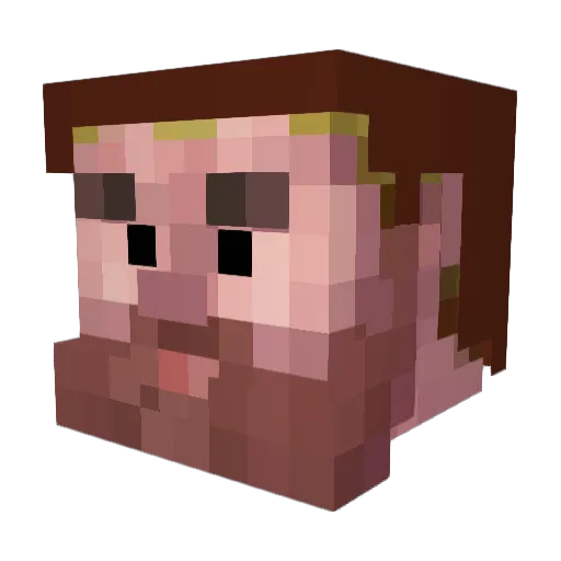 mhmdj Minecraft avatar head, 3D render