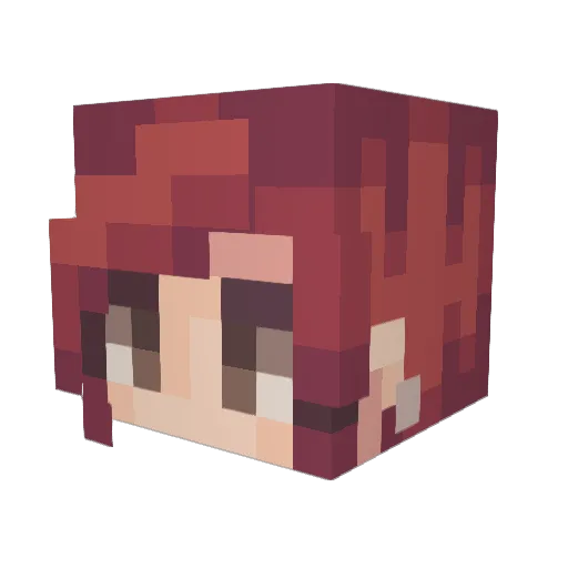 mht Minecraft avatar head, 3D render