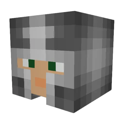 mhuey Minecraft avatar head, 3D render