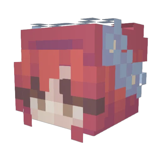 mi0112 Minecraft avatar head, 3D render