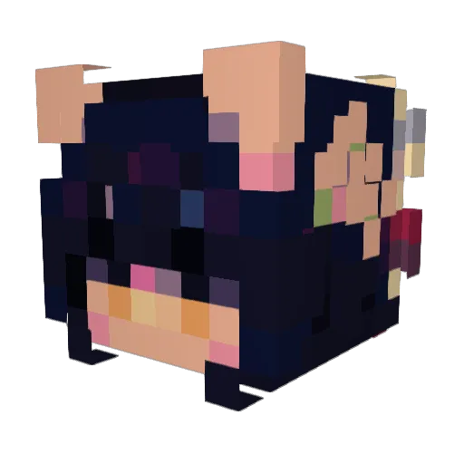 mi115 Minecraft avatar head, 3D render
