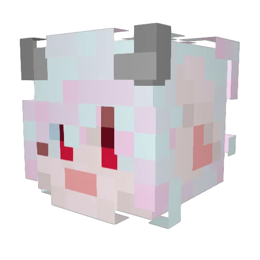 mi1kku Minecraft avatar head, 3D render