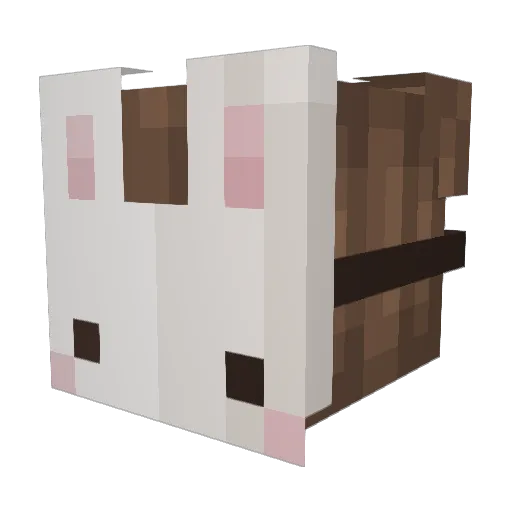 mi1lk Minecraft avatar head, 3D render