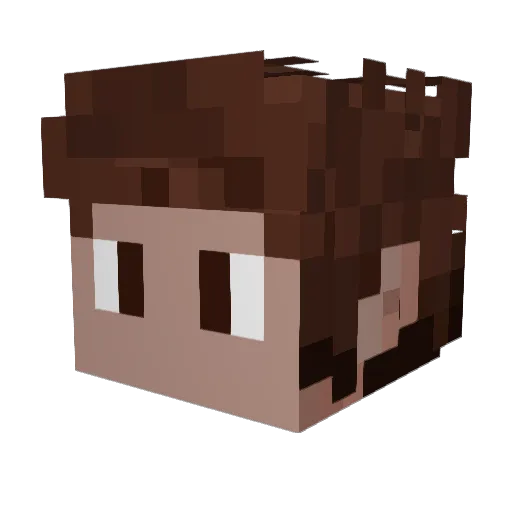 mi3dziakk_ Minecraft avatar head, 3D render