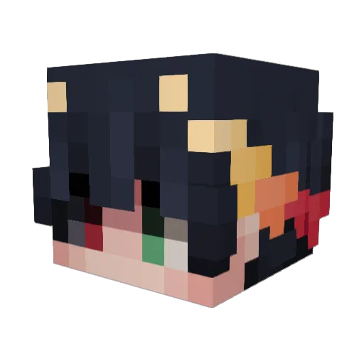 mi3kk Minecraft avatar head, 3D render