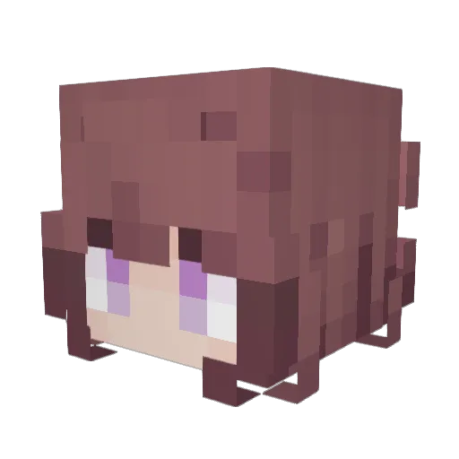 mi4ry Minecraft avatar head, 3D render