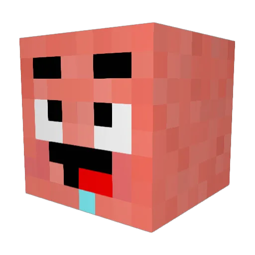 mi978la Minecraft avatar head, 3D render