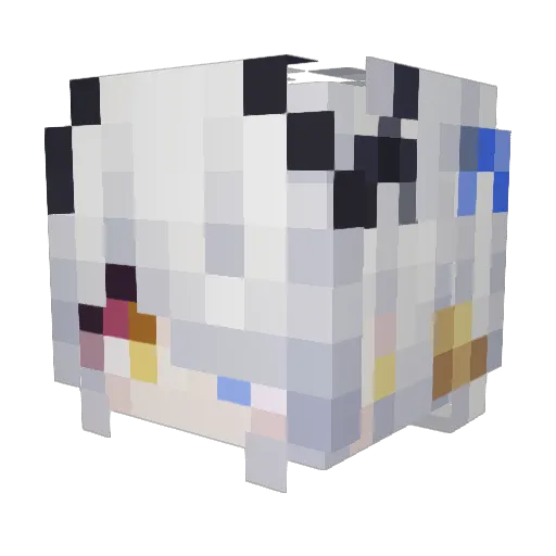 miHoYo_cn Minecraft avatar head, 3D render