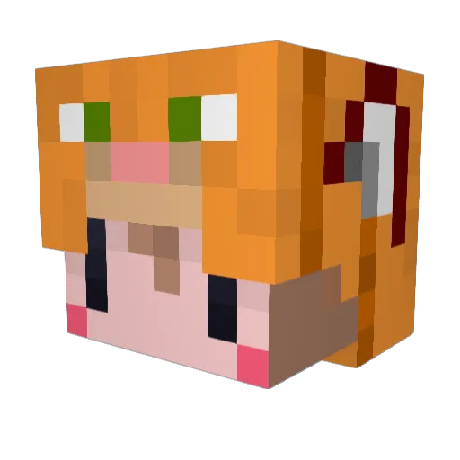 mi_0711 Minecraft avatar head, 3D render