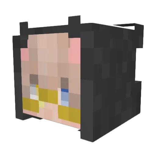mi___ke0_0 Minecraft avatar head, 3D render