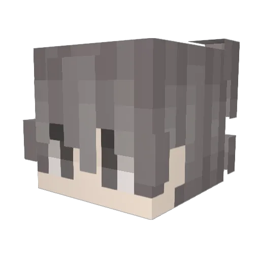 mi_ble Minecraft avatar head, 3D render