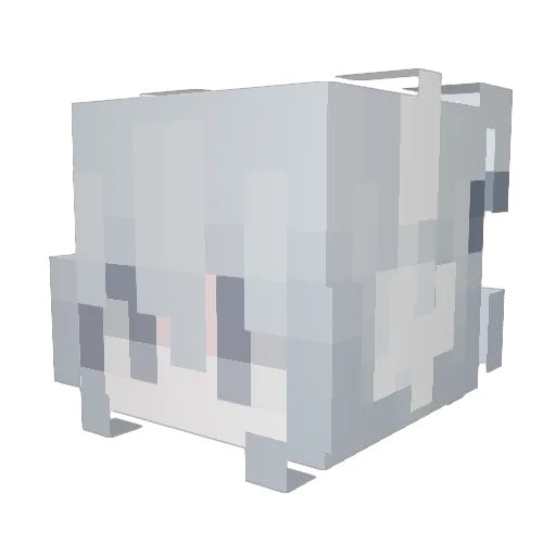 mi_liu Minecraft avatar head, 3D render