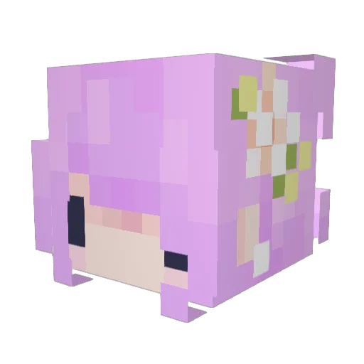 miaafairy Minecraft avatar head, 3D render