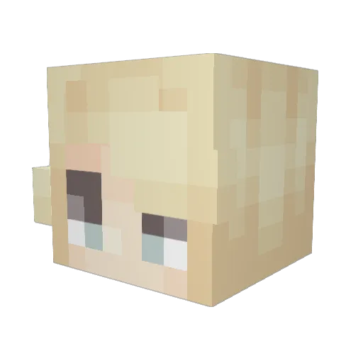 miaagomez Minecraft avatar head, 3D render