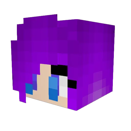 miaannee Minecraft avatar head, 3D render