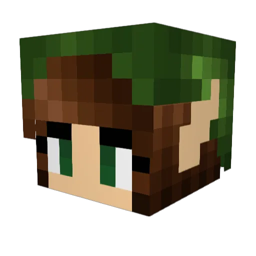 miab0bia Minecraft avatar head, 3D render